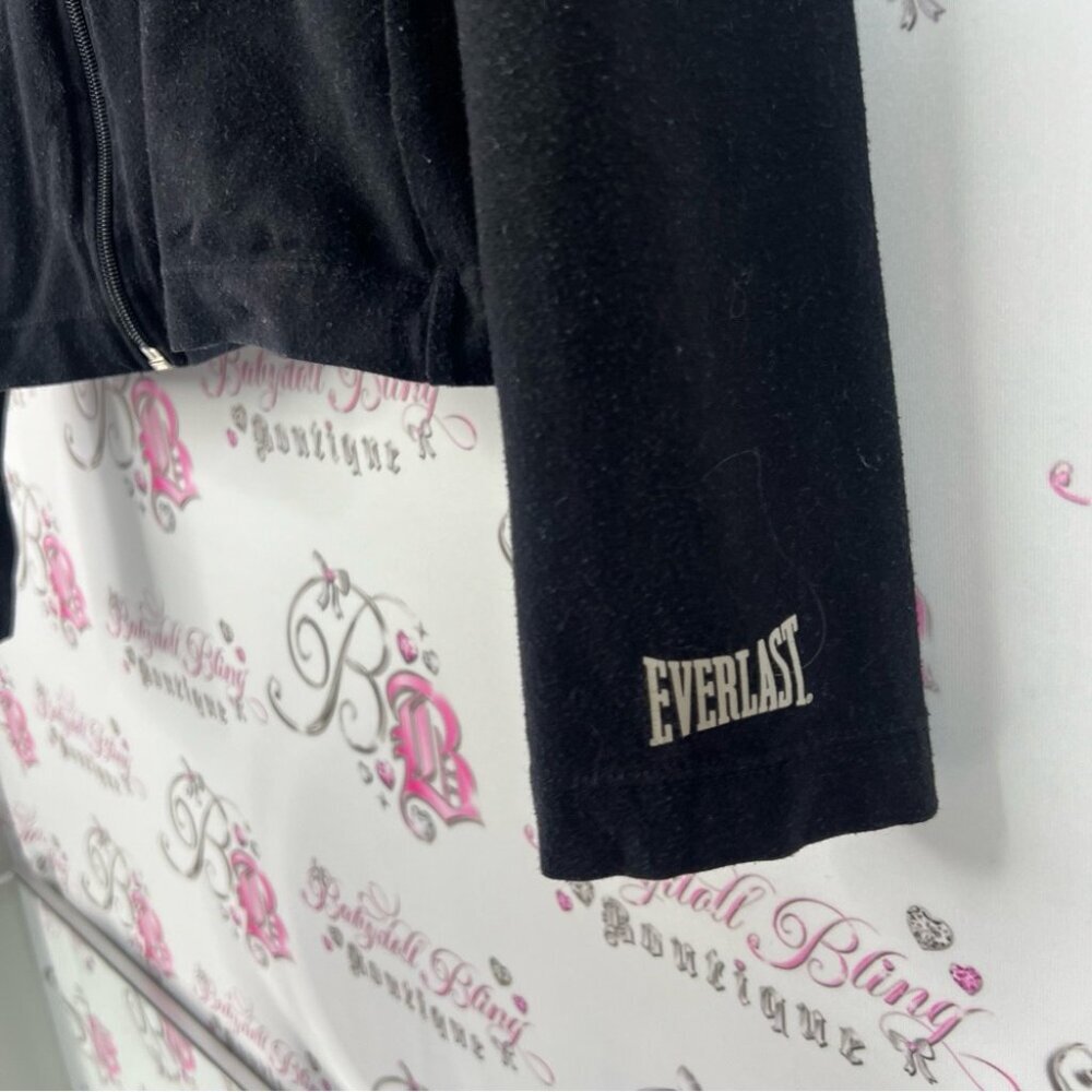 Everlast Hoodie Sweater Zip Up Boxing Gloves Detail Black Zip-Up Jacket View 3